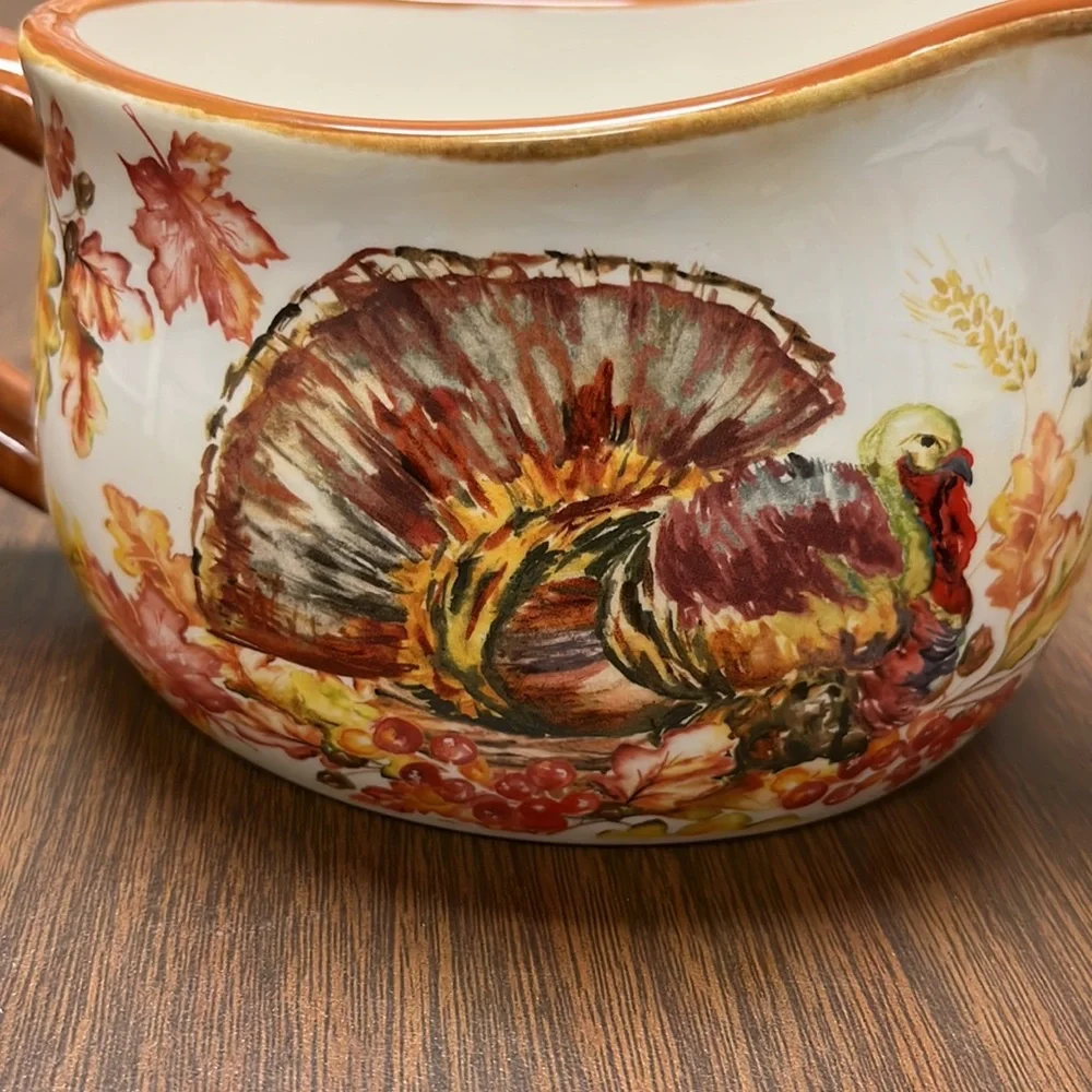 Certified International turkey gravy‎ bowl